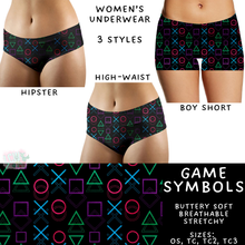 Load image into Gallery viewer, Batch #340 - Comfortable Underwear 4 - Closes 5/16 - ETA early July - Game Symbols Women&#39;s Underwear
