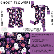 Load image into Gallery viewer, Ready to Ship - Ghost Flowers Long Zippy Sleeper - 2T &amp; 4T

