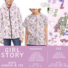 Load image into Gallery viewer, Batch #563 - Made for Play Collection - Closes 7/31 - ETA late Sept - Girl Story Kid's Unisex Hoodie &amp; Tee
