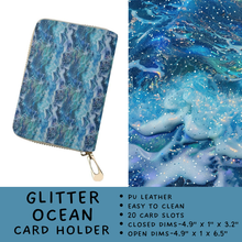 Load image into Gallery viewer, Batch #309 - Card Holders &amp; Mini Backpacks - Closing 3/24 - ETA late May - Glitter Ocean Card Holder
