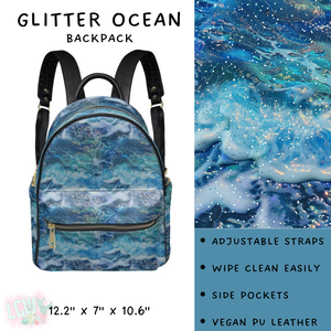 Batch #309 - Card Holders & Mini Backpacks - Closing 3/24 - ETA late May - Glitter Ocean Mini Backpack