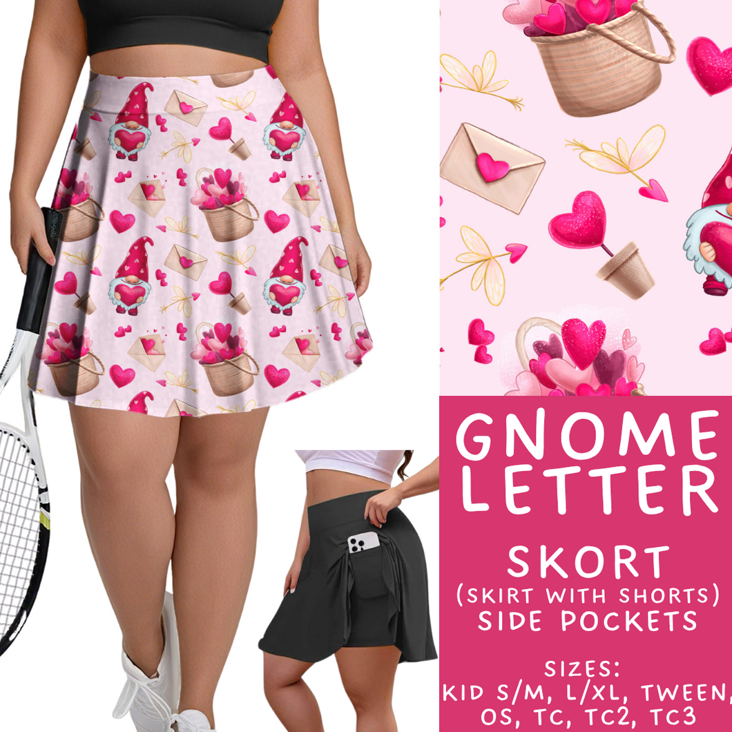 Batch #453 - Love Day 2 - Closes 11/24 - ETA mid Jan - Gnome Letter Skort