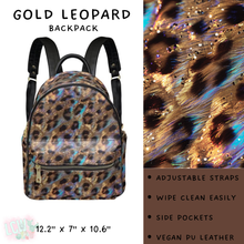 Load image into Gallery viewer, Batch #309 - Card Holders &amp; Mini Backpacks - Closing 3/24 - ETA late May - Gold Leopard Mini Backpack
