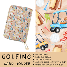 Load image into Gallery viewer, Batch #309 - Card Holders &amp; Mini Backpacks - Closing 3/24 - ETA late May - Golfing Card Holder
