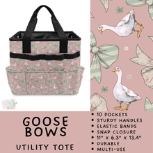 Load image into Gallery viewer, Batch #549 - Utility Tote 2 - Closes 6/29 - ETA late August - Goose Bows Utility Tote
