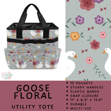 Load image into Gallery viewer, Batch #549 - Utility Tote 2 - Closes 6/29 - ETA late August - Goose Floral Utility Tote
