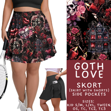 Load image into Gallery viewer, Batch #453 - Love Day 2 - Closes 11/24 - ETA mid Jan - Goth Love Skort
