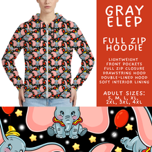 Load image into Gallery viewer, Batch #572 - Magical Faves 23 - Closes 8/19 - ETA mid October - Grey Elep Full Zip Hoodie
