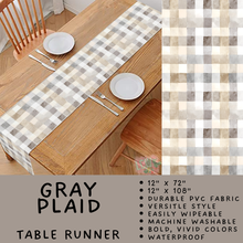 Load image into Gallery viewer, Batch #588 - Table Runners - Closes 9/21 - ETA early/mid Nov - Gray Plaid Table Runner
