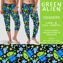 Load image into Gallery viewer, Batch #572 - Magical Faves 23 - Closes 8/19 - ETA mid October - Green Alien Full and Capri Length Joggers
