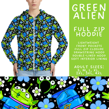 Load image into Gallery viewer, Batch #572 - Magical Faves 23 - Closes 8/19 - ETA mid October - Green Alien Full Zip Hoodie
