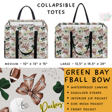 Load image into Gallery viewer, Ready To Ship - Green Bay Bow Collapsible Tote
