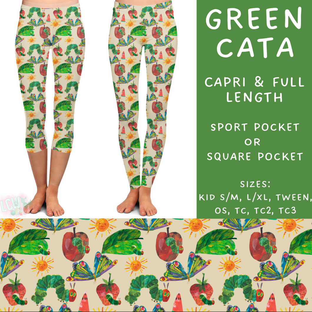 Batch #308 - Storybook Collection 2 - Closes 3/21 - ETA mid May - Green Cata Full and Capri Length Leggings