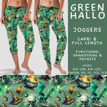 Load image into Gallery viewer, Batch #566 - Halloween 5 - Closes 8/7 - ETA early October - Green Hallo Full and Capri Length Joggers
