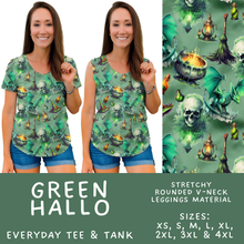 Load image into Gallery viewer, Batch #566 - Halloween 5 - Closes 8/7 - ETA early October - Green Hallo Everyday Tank &amp; Tee

