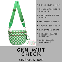 Load image into Gallery viewer, Batch #577 - Sidekick Bag - Closes 8/28 - ETA early/mid October - Grn Wht Check Sidekick Bag
