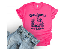 Load image into Gallery viewer, Wholesale Gardening because murder is wrong Graphic Tee - White Tee
