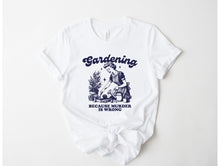 Load image into Gallery viewer, Wholesale Gardening because murder is wrong Graphic Tee - Fuschia Tee
