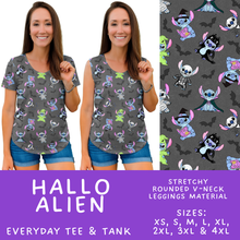 Load image into Gallery viewer, Batch #568 - Halloween Spooky Sets 3 - Closes 8/12 - ETA early October - Hallo Alien Everyday Tank &amp; Tee
