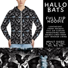 Load image into Gallery viewer, Batch #560 - Halloween 4 - Closes 7/26 - ETA late Sept - Hallo Bats Full Zip Hoodie
