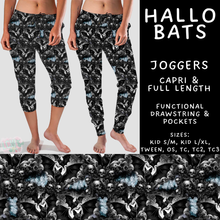 Load image into Gallery viewer, Batch #560 - Halloween 4 - Closes 7/26 - ETA late Sept - Hallo Bats Full and Capri Length Joggers
