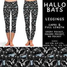 Load image into Gallery viewer, Batch #560 - Halloween 4 - Closes 7/26 - ETA late Sept - Hallo Bats Full and Capri Length Leggings
