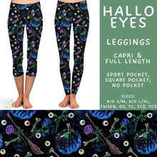 Load image into Gallery viewer, Batch #566 - Halloween 5 - Closes 8/7 - ETA early October - Hallo Eyes Full and Capri Length Leggings

