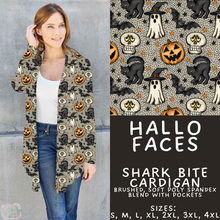 Load image into Gallery viewer, Batch #556 - Halloween 3 - Closes 7/15 - ETA mid Sept - Hallo Faces Cardigan
