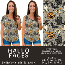 Load image into Gallery viewer, Batch #556 - Halloween 3 - Closes 7/15 - ETA mid Sept - Hallo Faces Everyday Tank &amp; Tee

