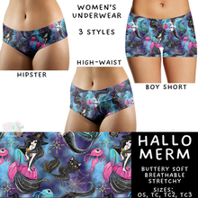 Load image into Gallery viewer, Ready To Ship - Hallo Merm Women&#39;s Underwear - Boy Short OS, TC &amp; TC2
