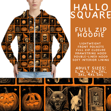 Load image into Gallery viewer, Batch #556 - Halloween 3 - Closes 7/15 - ETA mid Sept - Hallo Square Full Zip Hoodie
