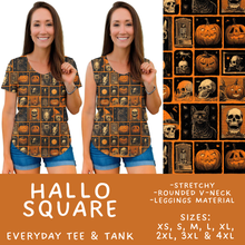 Load image into Gallery viewer, Batch #556 - Halloween 3 - Closes 7/15 - ETA mid Sept - Hallo Square Everyday Tank &amp; Tee
