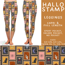 Load image into Gallery viewer, Batch #560 - Halloween 4 - Closes 7/26 - ETA late Sept - Hallo Stamp Full and Capri Length Leggings
