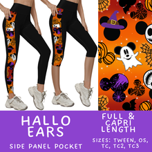 Load image into Gallery viewer, Batch #568 - Halloween Spooky Sets 3 - Closes 8/12 - ETA early October - Hallo Ears Pattern Side Pocket Capris &amp; Leggings

