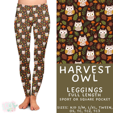 Load image into Gallery viewer, Ready to Ship - Harvest Owl Full Length Leggings - Sport Pocket OS
