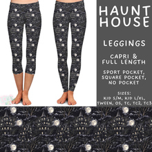 Load image into Gallery viewer, Batch #556 - Halloween 3 - Closes 7/15 - ETA mid Sept - Haunt House Full and Capri Length Leggings
