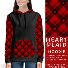 Load image into Gallery viewer, Batch #453 - Love Day 2 - Closes 11/24 - ETA mid Jan - Heart Plaid Hoodie
