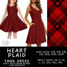 Load image into Gallery viewer, Batch #452 - Mom &amp; Me Love - Closes 11/21 - ETA early Jan - Heart Plaid Women&#39;s &amp; Girl&#39;s Tank Dress
