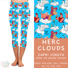 Load image into Gallery viewer, Ready to Ship - Herc Clouds Capri Length Leggings - OS Square Pocket
