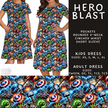 Load image into Gallery viewer, Batch #544 - Cool Characters 16 - Closes 6/17 - ETA mid August - Hero Blast Adult &amp; Kids Dresses
