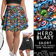 Load image into Gallery viewer, Batch #544 - Cool Characters 16 - Closes 6/17 - ETA mid August - Hero Blast Skort
