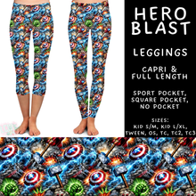 Load image into Gallery viewer, Batch #544 - Cool Characters 16 - Closes 6/17 - ETA mid August - Hero Blast Full and Capri Length Leggings
