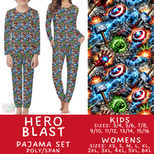 Load image into Gallery viewer, Batch #590 - Magical Family Pajamas - Closes 9/18 - ETA mid Nov - Hero Blast Women's &amp; Kid's Pajama Set
