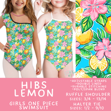 Load image into Gallery viewer, Batch #543 - Pool Party 2 - Closes 6/15 - ETA early/mid August - Hibs Lemon Girl's Swimsuit
