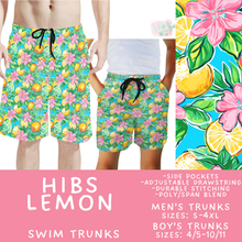 Load image into Gallery viewer, Batch #543 - Pool Party 2 - Closes 6/15 - ETA early/mid August - Hibs Lemon Boys' &amp; Men's Swim Trunks
