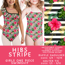 Load image into Gallery viewer, Batch #543 - Pool Party 2 - Closes 6/15 - ETA early/mid August - Hibs Stripe Girl's Swimsuit
