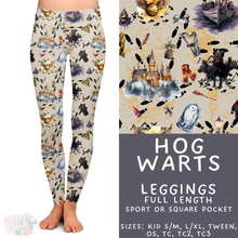 Load image into Gallery viewer, Ready to Ship - Hog Warts Full Length Leggings - Sport Pocket OS
