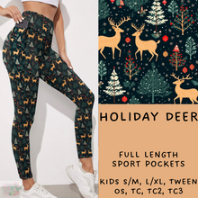 Load image into Gallery viewer, Ready To Ship - Holiday Deer  Leggings - Kids S/M
