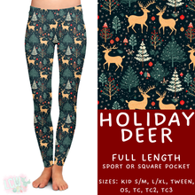 Load image into Gallery viewer, Ready to Ship - Holiday Deer Full Length Leggings - Sport Pocket TC
