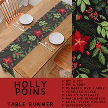 Load image into Gallery viewer, Batch #588 - Table Runners - Closes 9/21 - ETA early/mid Nov - Holly Poins Table Runner
